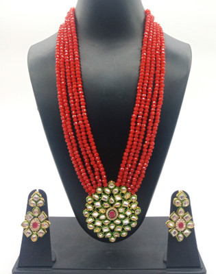 MAHAKAAL CREATION Alloy Red Jewellery Set(Pack of 1)