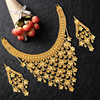 MANSIYAORANGE Copper Gold-plated Gold Jewellery Set(Pack of 1)
