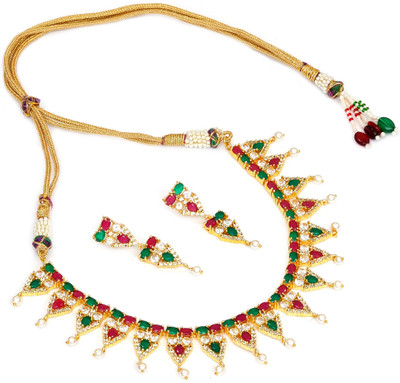 GEODE DELIGHT Alloy Gold-plated Multicolor Jewellery Set(Pack of 1)