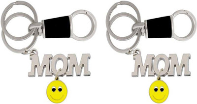 Rashi Traders 2 Stylish Smiley Mom With Locking Key Chain Key Chain