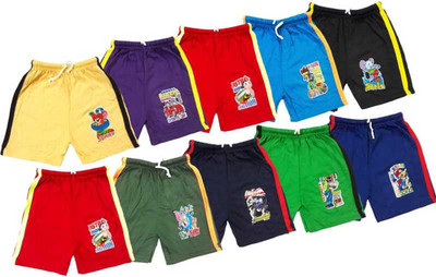 Mumma kids Short For Boys & Girls Casual Printed Cotton Blend(Multicolor, Pack of 10)