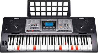 Juarez Opus JRK695 61 Key Lighting Simulation Portable Piano Keyboard with Touch Function | LCD Digital Display | Adapter | Key Note Stickers | Music Sheet Stand| 260 Rhythms | 460 Timbres | 65 Demos Digital Portable Keyboard