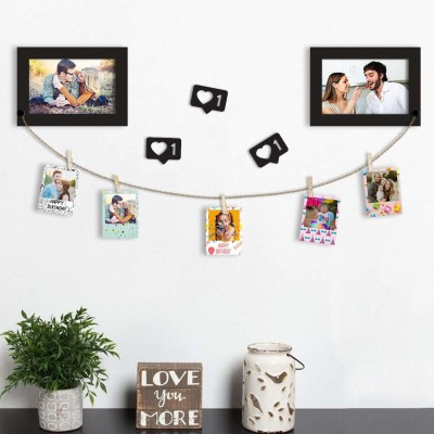 Art Street Wood Wall Photo Frame(Black, 2 Photo(s), 5x7 Inches)