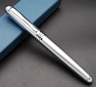 Gold Leaf X750 Fountain Pen in Steel Finish With Silver Trim 18 KGP Medium Nib Fountain Pen