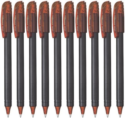 PENTEL Gel Ink Rollerball Pens 0.7mm Metal Tip Roller Gel Pen Brown (Pack of 10 ) Gel Pen(Pack of 10, Lime Green)
