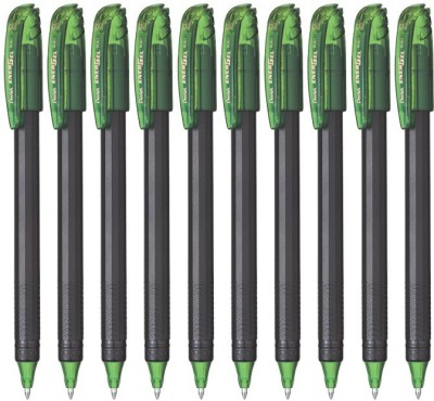 PENTEL Gel Ink Rollerball Pens 0.7mm Metal Tip Roller Gel Pen Lime Green (Pack of 10 ) Gel Pen(Pack of 10, Lime Green)