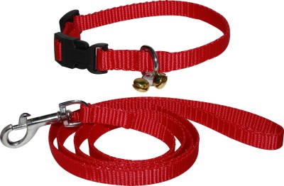 BODY BUILDING NYLON QUALITY RED COLOR DOG COLLAR BELT,FOR YOUR PUPPY & CAT Dog Collar & Leash(Extra Small, Red)