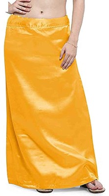 Palvit Fashion SATINPETTICOAT_Orange 2_22 Satin Blend Petticoat(Free)