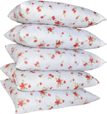 GKM Polyester Fibre Floral Sleeping Pillow Pack of 5(Multicolor)