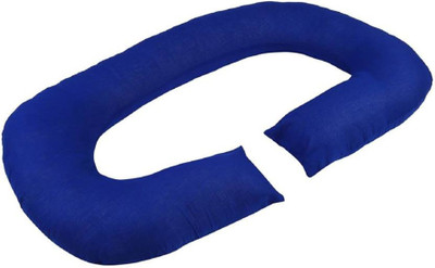 Jaipurlinen Microfibre Body Pillow Pack of 1 Solid luxury(Dark Blue)