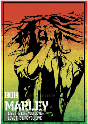 Bob Marley Wall Poster A4 Fine Art Print(12 inch X 9 inch)