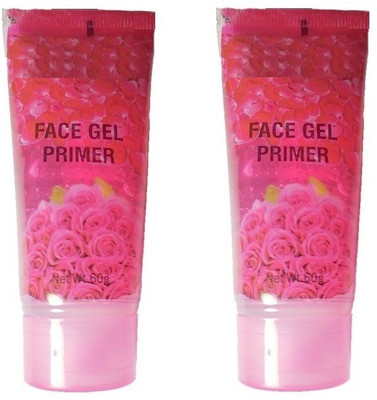 Glamezone Rose Waterproof Primer Make Up Base Pack of 2 Primer  - 120 g(Pink)