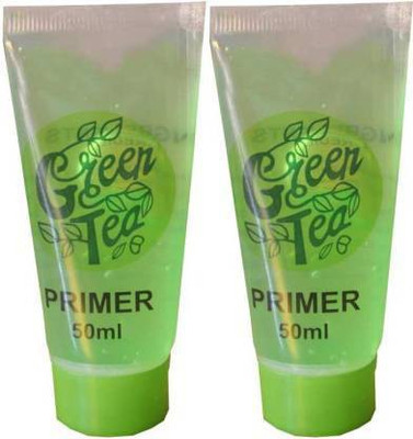 Elecsera Green Tea Waterproof Primer Make Up Base Pack of 2 Primer  - 100 ml(Green)