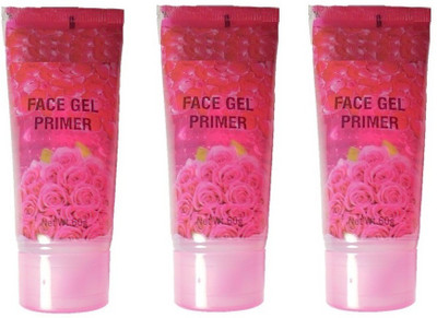 Glamezone Rose Waterproof Primer Make Up Base Pack of 3 Primer  - 180 g(Pink)