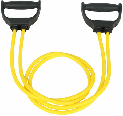 E VYAPAR KENDRA Resistance Band, Toning Tube with D Handle for Exercise Workout, Rubber Band Resistance Tube(Multicolor)