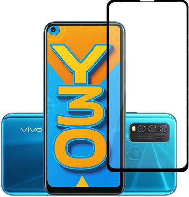 GDBUY Edge To Edge Tempered Glass for Vivo Y30(Pack of 1)