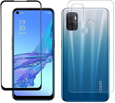 Mobilive Front and Back Tempered Glass for Oppo A53(Pack of 2)