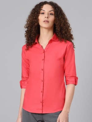 Shaftesbury London Women Solid Casual Red Shirt