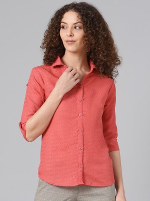 Shaftesbury London Women Solid Casual Red Shirt