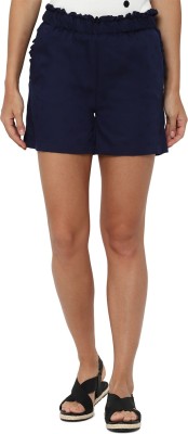 Allen Solly Solid Women Blue Regular Shorts