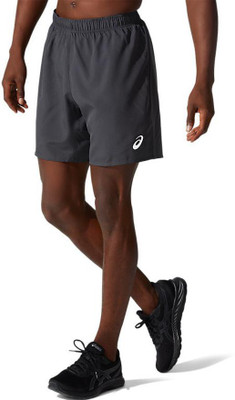Asics Solid Men Grey Regular Shorts
