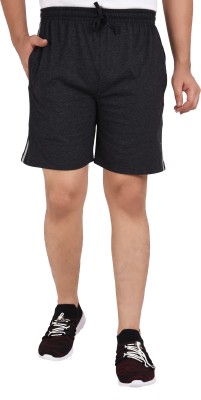 NEO GARMENTS Solid Men Dark Grey Regular Shorts