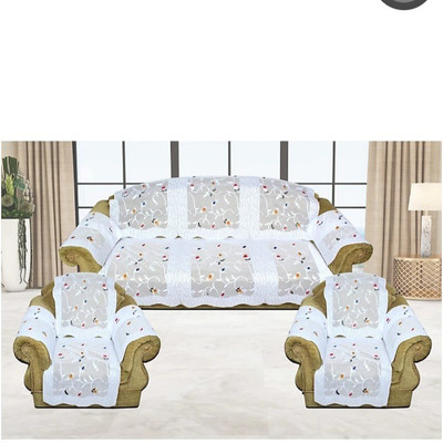 onterio fabs Cotton 3+2 Seater Sofa Floral Cover(Pack of 16 Multicolor)