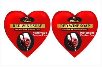 Oilanic Red Wine Soap Bathing Bar-Ideal For Men and Women Combo Pack 2 Soap of 100 gms(200 gms)(2 x 100 g)