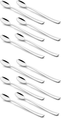 Convay Long Handle Spoon set 12 Stainless Steel Ice-cream Spoon, Ice Tea Spoon, Dessert Spoon, Cream Spoon Set(Pack of 12)