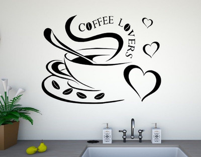 stylishdecor 80 cm s_coffeeloverlike Self Adhesive Sticker(Pack of 1)