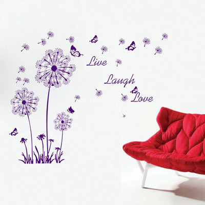 VCREATE DECOR 91 cm Flower design Removable Sticker(Pack of 1)