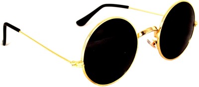 Scaglia Round Sunglasses(For Men & Women, Black)