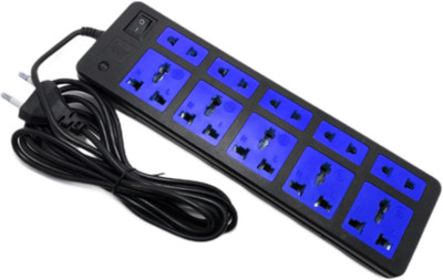Sanhan ELECTRIC BOARD EXTENSION CORD POWER STRIP MULTI PLUG 10 socket 2.5m 10  Socket Extension Boards(Blue, 2.5 m)