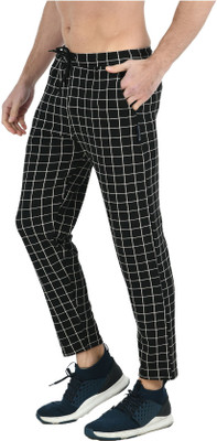 Indistar Printed Men Black, White Track Pants