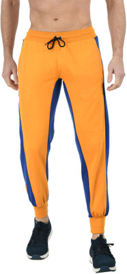 IndiWeaves Solid Men Yellow Track Pants