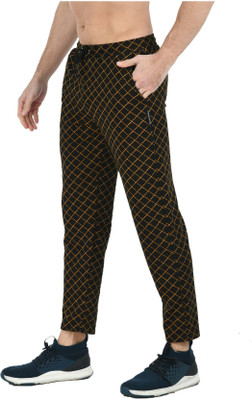 IndiWeaves Printed Men Yellow Track Pants