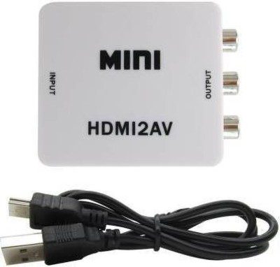 TERABYTE  TV-out Cable MINI HDMI TO AV FHD Video Converter WHITE(White, For Computer, 1.2 m)