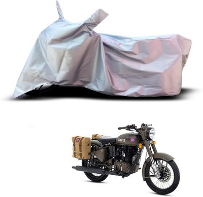THE REAL ARV Waterproof Two Wheeler Cover for Royal Enfield(Classic 350, Silver)