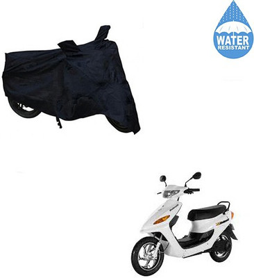 SRENTERPRISES Two Wheeler Cover for Indus(Yo Electron, Black)