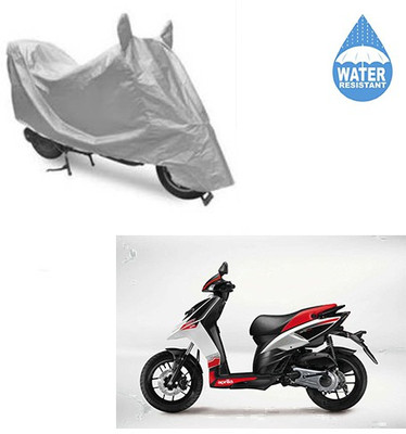 SRENTERPRISES Two Wheeler Cover for Aprilia(SR 125, Silver)