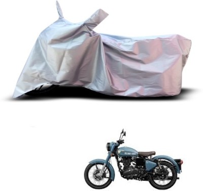 APNEK Waterproof Two Wheeler Cover for Royal Enfield(Bullet 500, Grey)