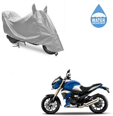 SRENTERPRISES Two Wheeler Cover for Mahindra(MOJO XT 300, Silver)