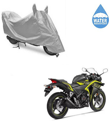 SRENTERPRISES Two Wheeler Cover for Honda(CBR 250R, Silver)