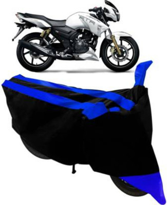 eero Waterproof Two Wheeler Cover for Universal For Bike(Apache RTR 180, Blue, Black)