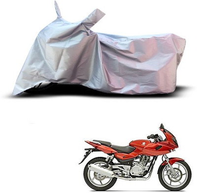 THE REAL ARV Waterproof Two Wheeler Cover for Bajaj(Pulsar 220 DTS-i, Silver)