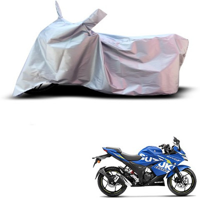THE REAL ARV Waterproof Two Wheeler Cover for Suzuki(Gixxer SF, Silver)