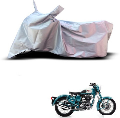 APNEK Waterproof Two Wheeler Cover for Royal Enfield(500, Silver)