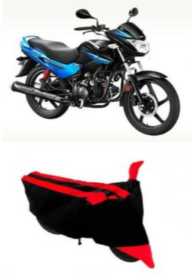 eero Waterproof Two Wheeler Cover for Hero(Red, Black)