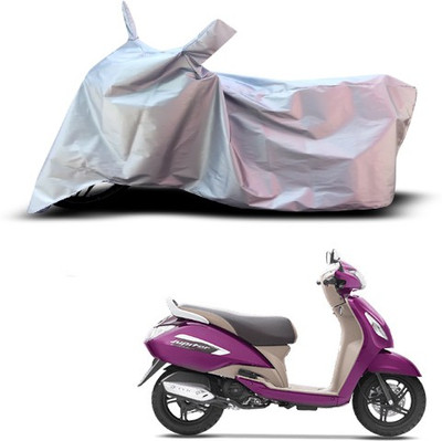 THE REAL ARV Waterproof Two Wheeler Cover for TVS(Jupiter, Silver)