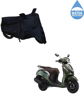 SRENTERPRISES Two Wheeler Cover for Yamaha(Fascino, Black)